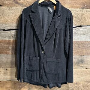 XCVI Westbrook Black Corduroy Jacket